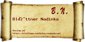 Blüttner Nadinka névjegykártya